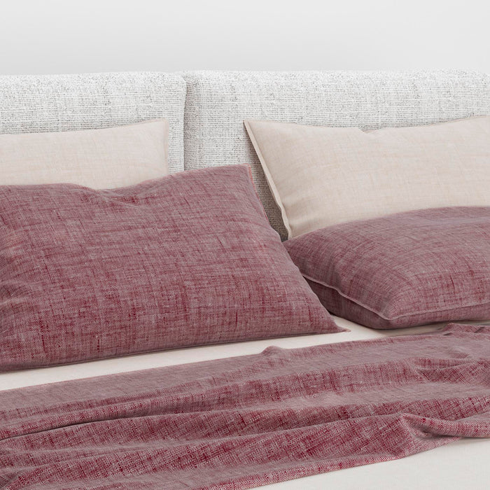 Zo Home Lino Kussensloop Linnen Look wine red