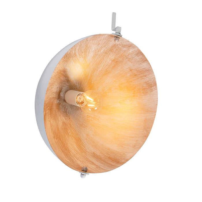 QAZQA Industriële plafondlamp wit met goud kantelbaar - Magna