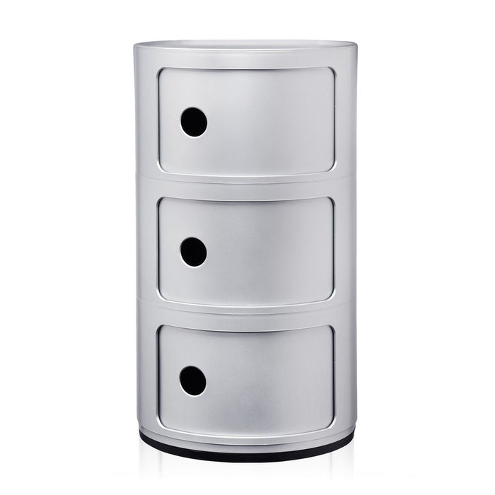 Kartell Componibili Kast - 3 Modules - Zilver
