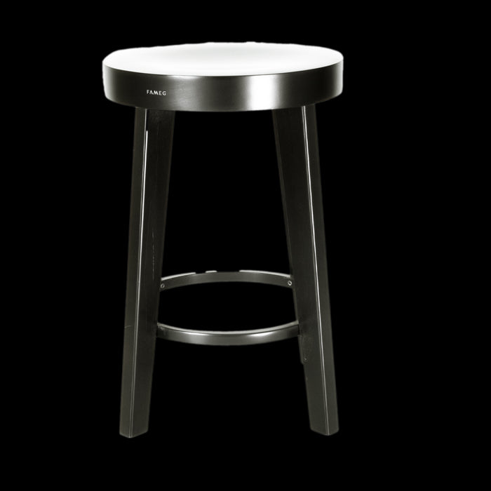 Fameg Fico houten barkruk zwart gebeitst - 61 cm