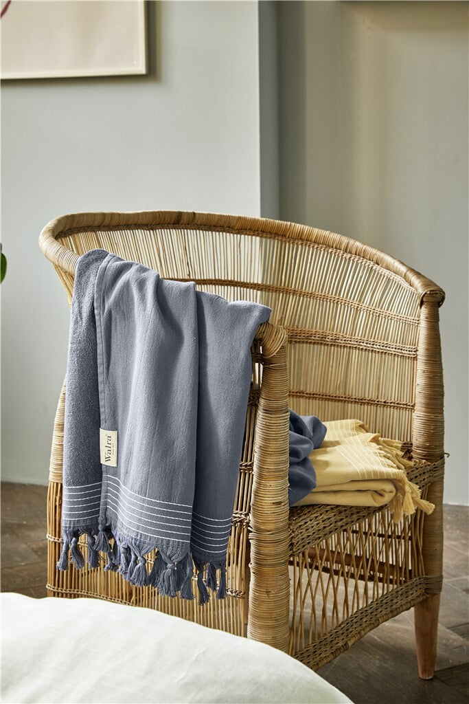 Walra - Hamamdoek Soft Cotton - 100x180 - Donker Blauw