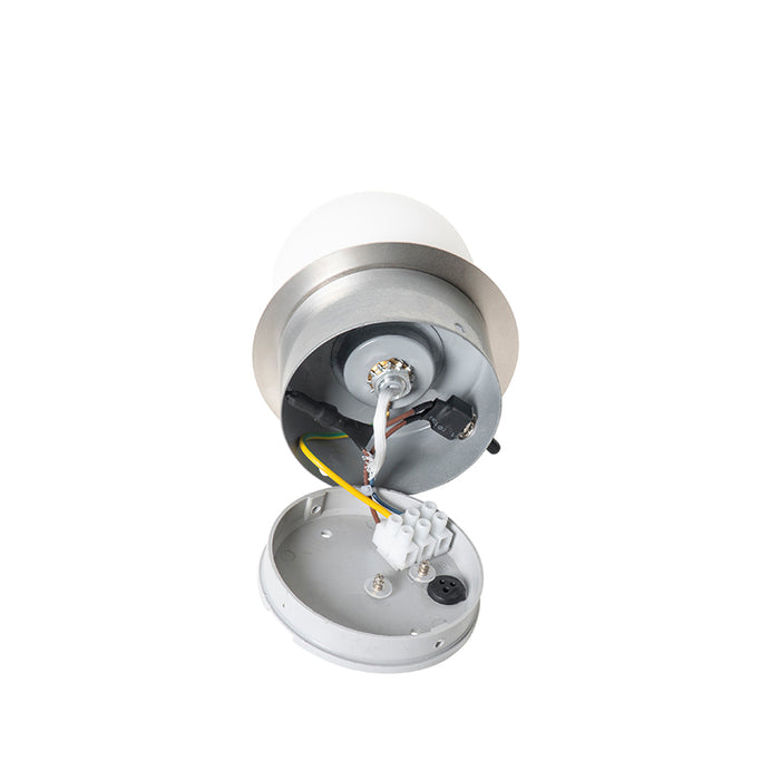 QAZQA Wandlamp staal IP44 met schakelaar - Cederic