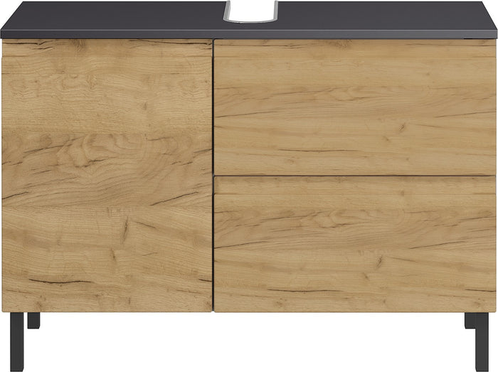 Germania Salinas Wastafelonderkast Grafiet | Eiken 60 cm