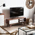 Beliani - BUFFALO  - TV-meubel - Donkere houtkleur - MDF