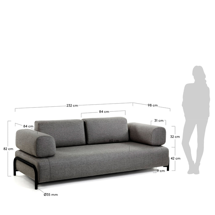 Kave Home Compo 3-zitsbank