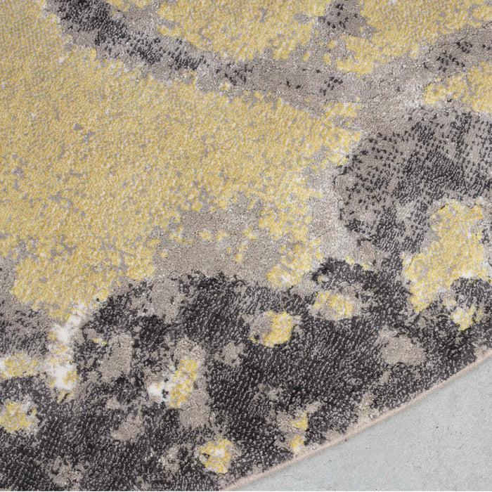 Zuiver Solar Vloerkleed Ø 200 cm - Geel/Grijs