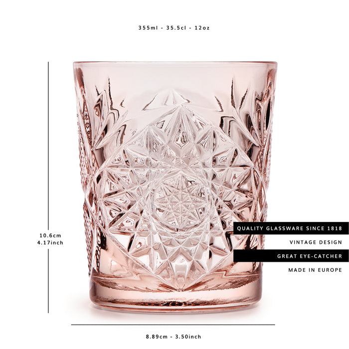 Libbey Drinkglas Hobstar Coral Pink 0,35 L - 6 st.