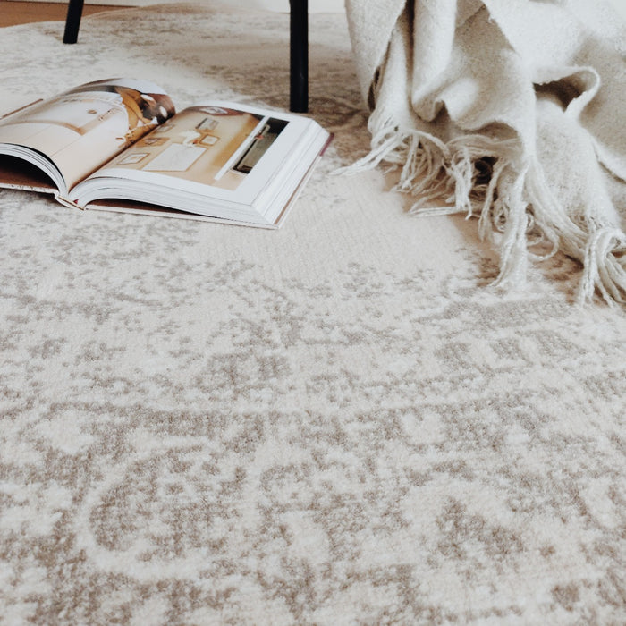 Interieur05 Rond Vintage Vloerkleed Keshan zand|beige-190 cm