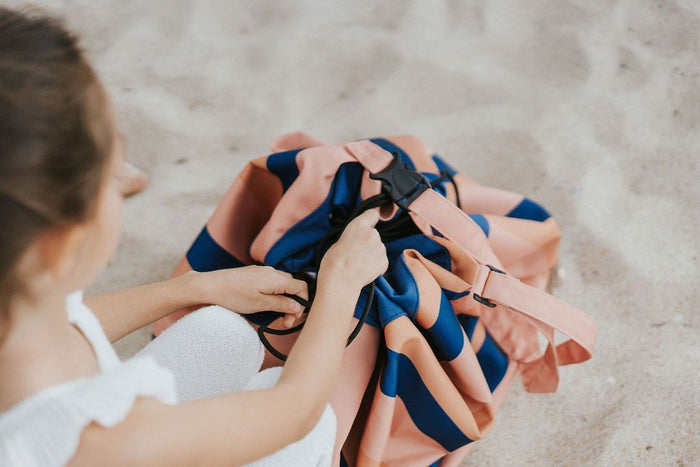 Play & Go Outdoor opbergtas mokka stripes