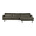 WOOOD Rodeo Chaise Longue Rechts - Eco-leder -  Army