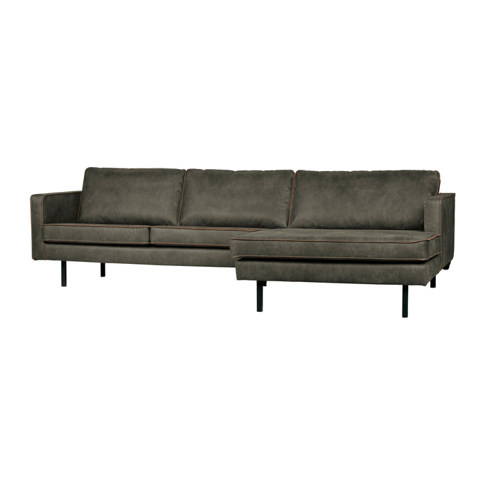 WOOOD Rodeo Chaise Longue Rechts - Eco-leder -  Army