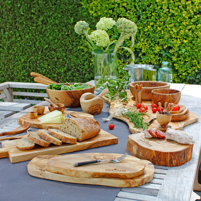 Bowls and Dishes Pure Olive Wood Tapasplank 40 x 45 cm