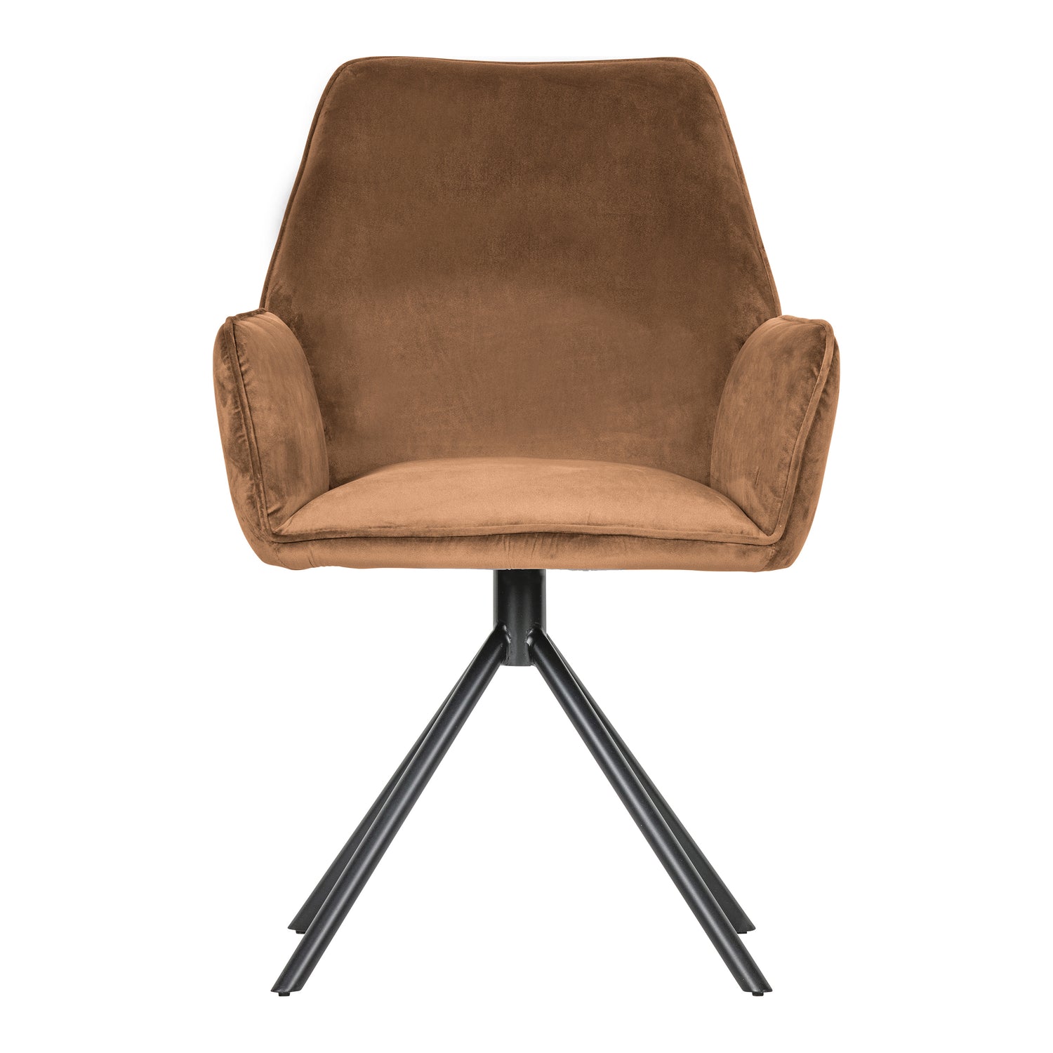 WOOOD Amber Eetkamerstoel - Fluweel Karamel