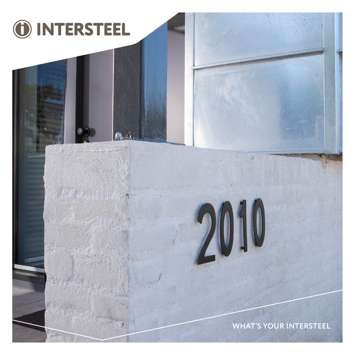 Intersteel Huisnummer 2 rvs mat zwart