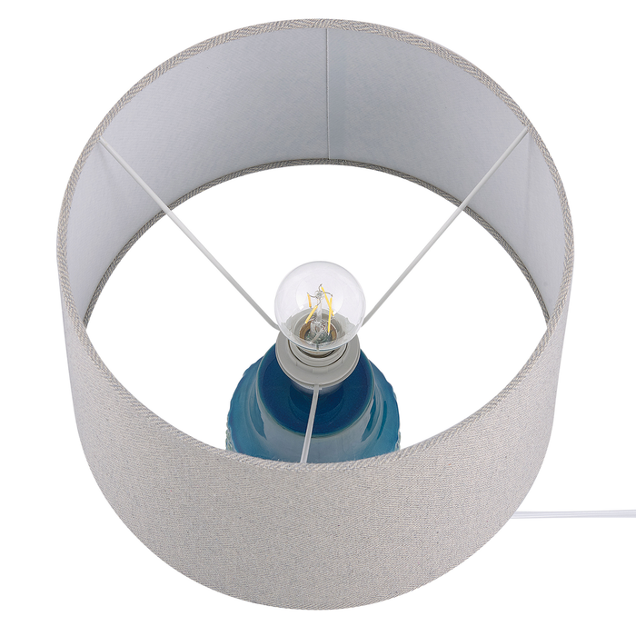 Beliani - THAYA - Tafellamp - Zeeblauw - Keramiek