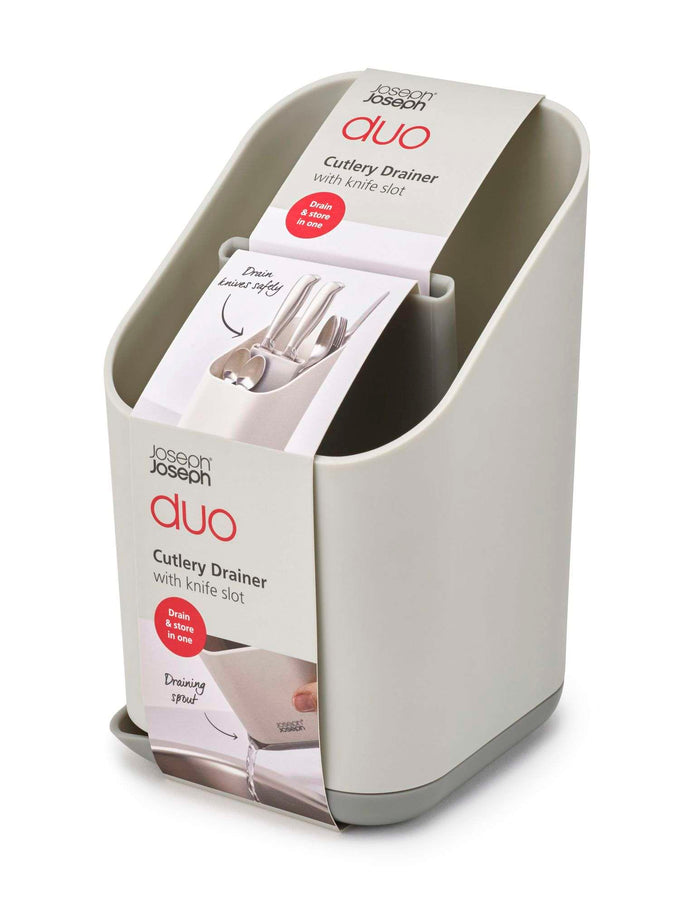 Joseph Joseph - Afdruiprek voor Bestek met Mesbeschermer, Grijs - Jose