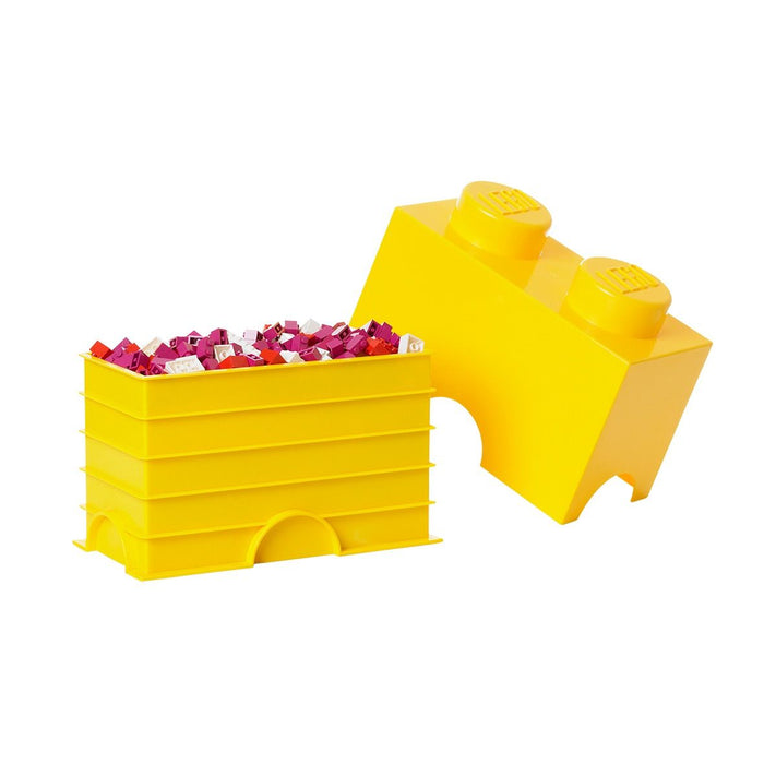 LEGO - Opbergbox Brick 2, Geel - LEGO