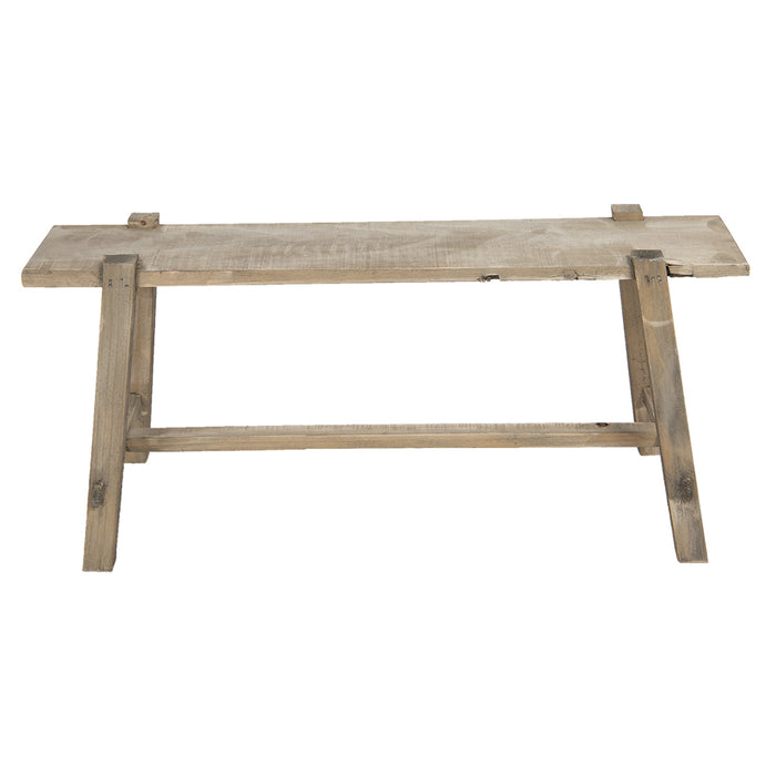 Clayre & Eef Plantenbankje 78x30x35 cm Bruin Hout Rechthoek Mini Bank