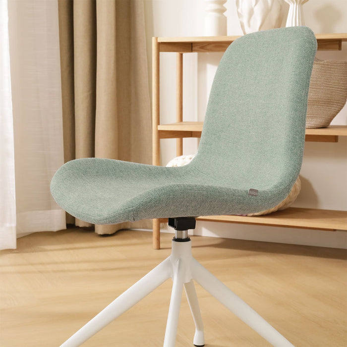 Nolon Nola-Fé Eetkamerstoel Zacht Groen - Draaibaar Wit Onderstel