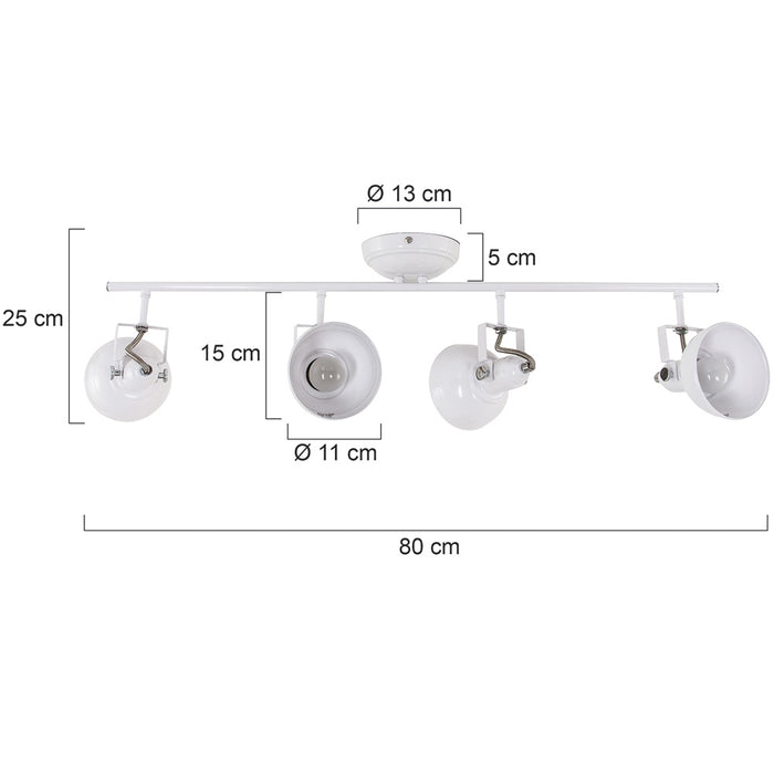 Trio Leuchten Gina Plafondlamp Wit