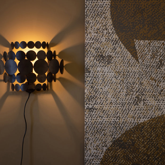 Woood Kaki Wandlamp - Zwart