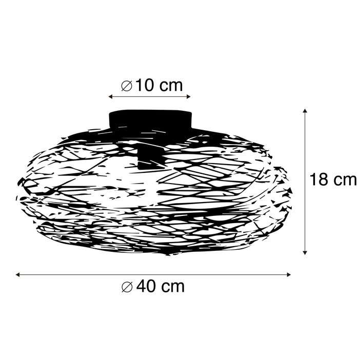 QAZQA Design plafondlamp koper ovaal - Sarella
