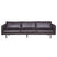 WOOOD Rodeo 3-zitsbank - Eco-leder -  Zwart