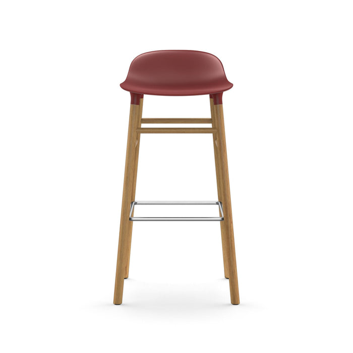 Normann Copenhagen Form Barkruk Low 75 cm - Eiken - Donkerrood