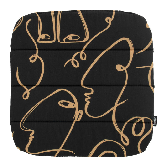 Hartman Faces Sophie Zitkussen - Zwart - 40 x 40 cm