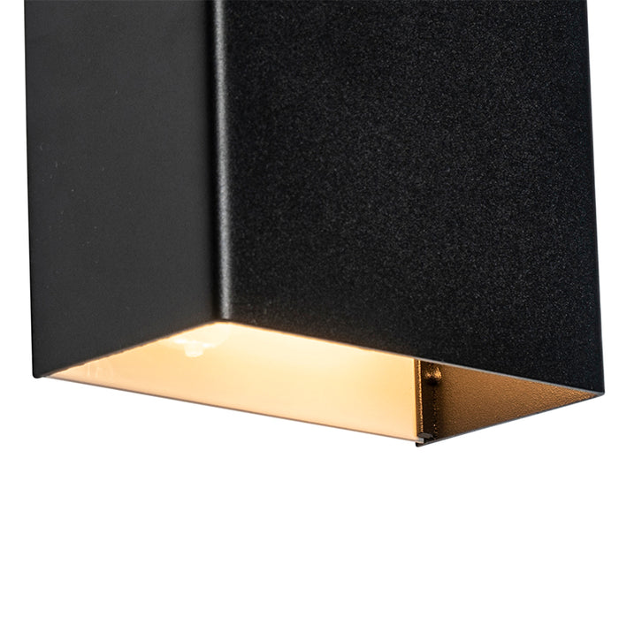 QAZQA Moderne wandlamp zwart 2-lichts - Otan S