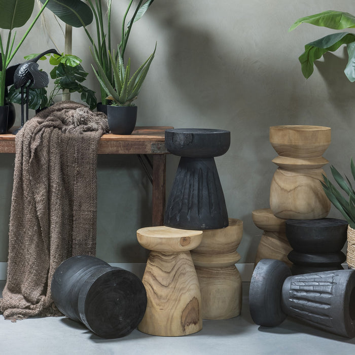 Woood Bikkel Kruk - Zwart