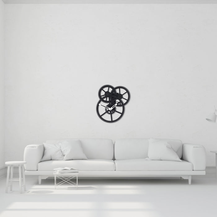 Kikkerland Triple Gear Radar Wandklok