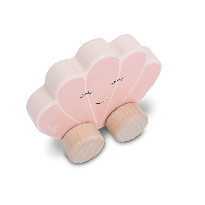 Jollein houten speelgoedauto roze (11 centimeter x 6 centimeter x 8