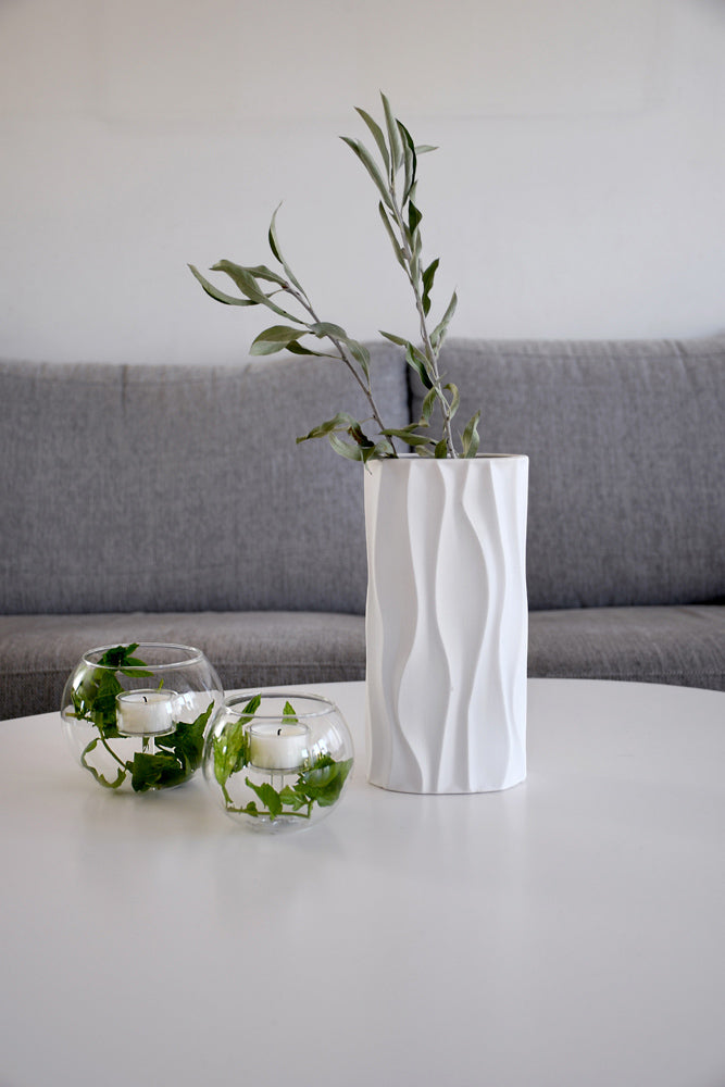 Storefactory vaas enviken wit (12 centimeter x 9 centimeter x 24