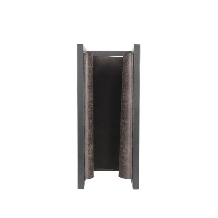 LABEL51 - Magazinehouder - Antraciet Leder l Zwart Metaal