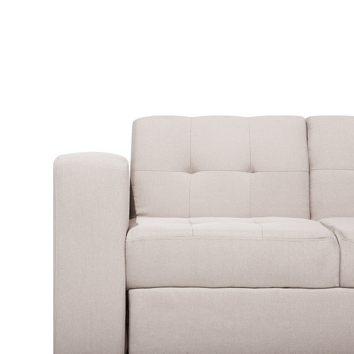 Beliani - FALSTER - Slaapbank 3-zits - Beige - Polyester