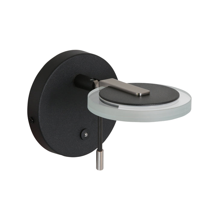 Steinhauer Turound wandlamp zwart glas kapdiameter: 11 cm