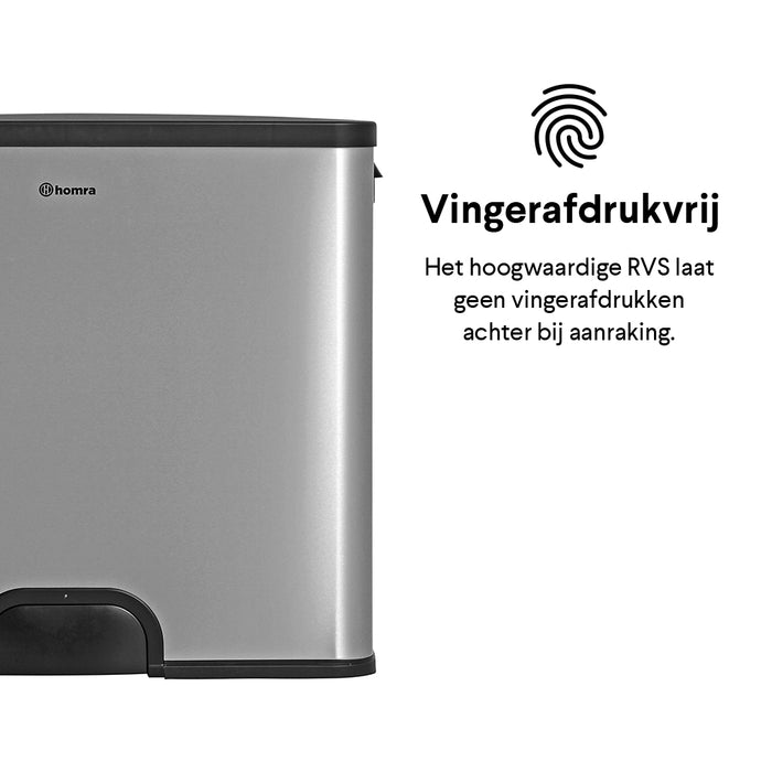 Homra 'Kick me' Afvalemmer met Sensor 45 Liter (15+15+15 liter)