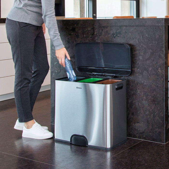Homra 'Kick me' Afvalemmer met Sensor 45 Liter (15+15+15 liter)