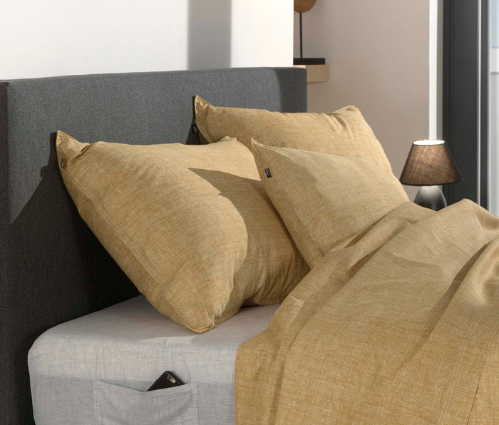 Zo Home Lino Kussensloop Linnen Look ochre yellow