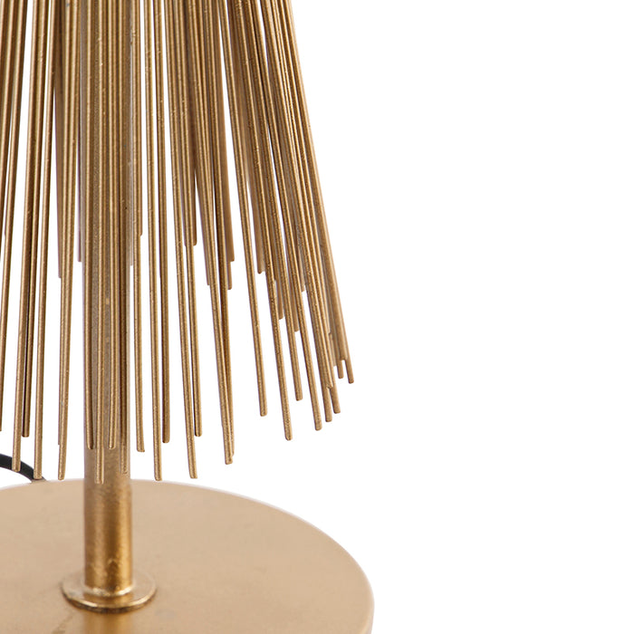 QAZQA Landelijke tafellamp messing - Broom