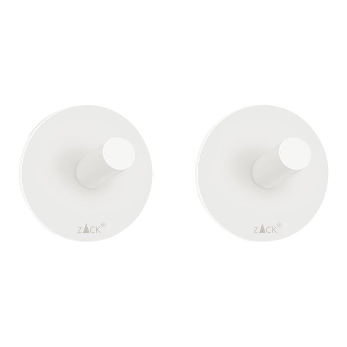 Zack Duplo Handdoekhaak Rond - Wit