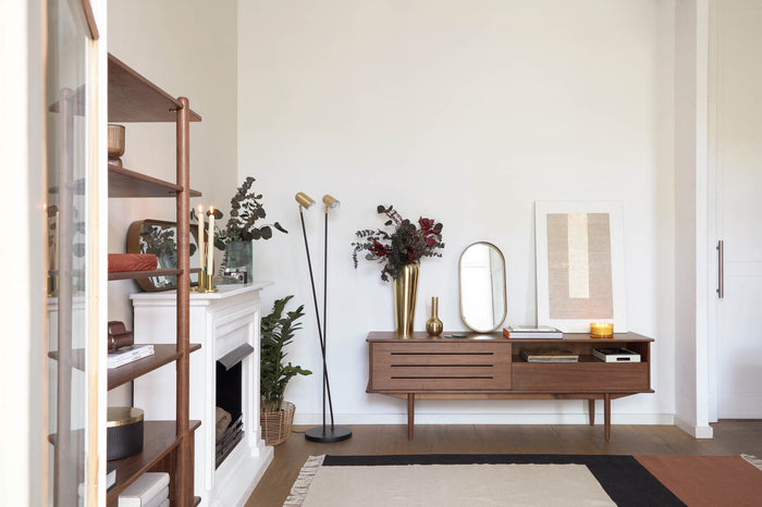 Kave Home - Wandspiegel Tiare van goudkleurig metaal 31 x 61,5 cm