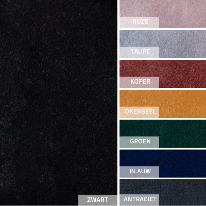 Bronx71 Velvet barkruk Logan zwart 70 cm