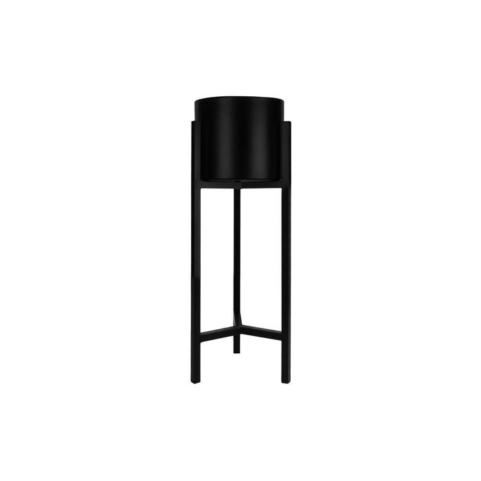 QUVIO Plantenstandaard inclusief pot - 22x22x60 cm - Zwart - S