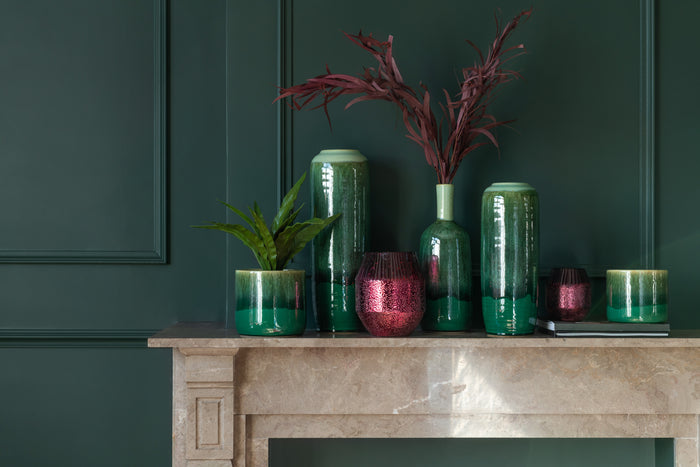 J-Line Vaas Elise Keramiek Groen Small