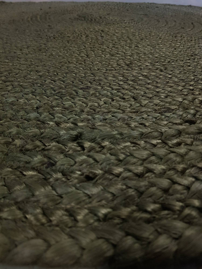 Interieur05 Rond vloerkleed Jute Groen - 180 cm (M)