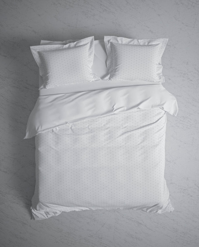 Heckett Lane Dekbedovertrek Katoen Satijn Punto - white