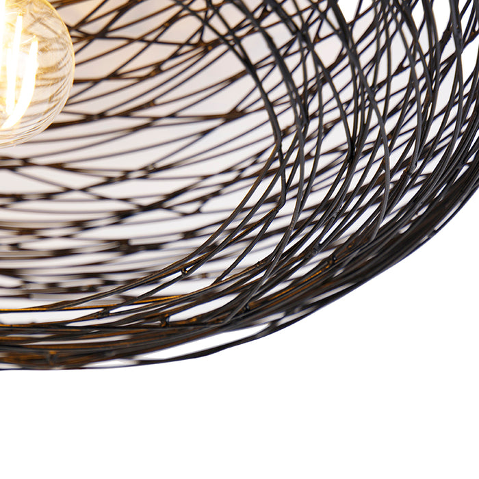 QAZQA Design plafondlamp zwart ovaal - Sarella