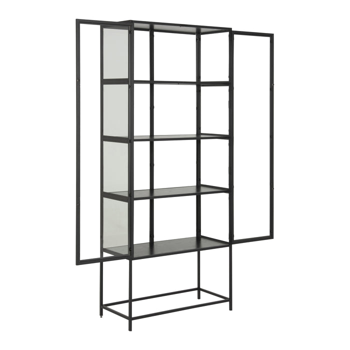 by fonQ  Jaxon Vitrinekast 185,6 x 77 cm - Zwart